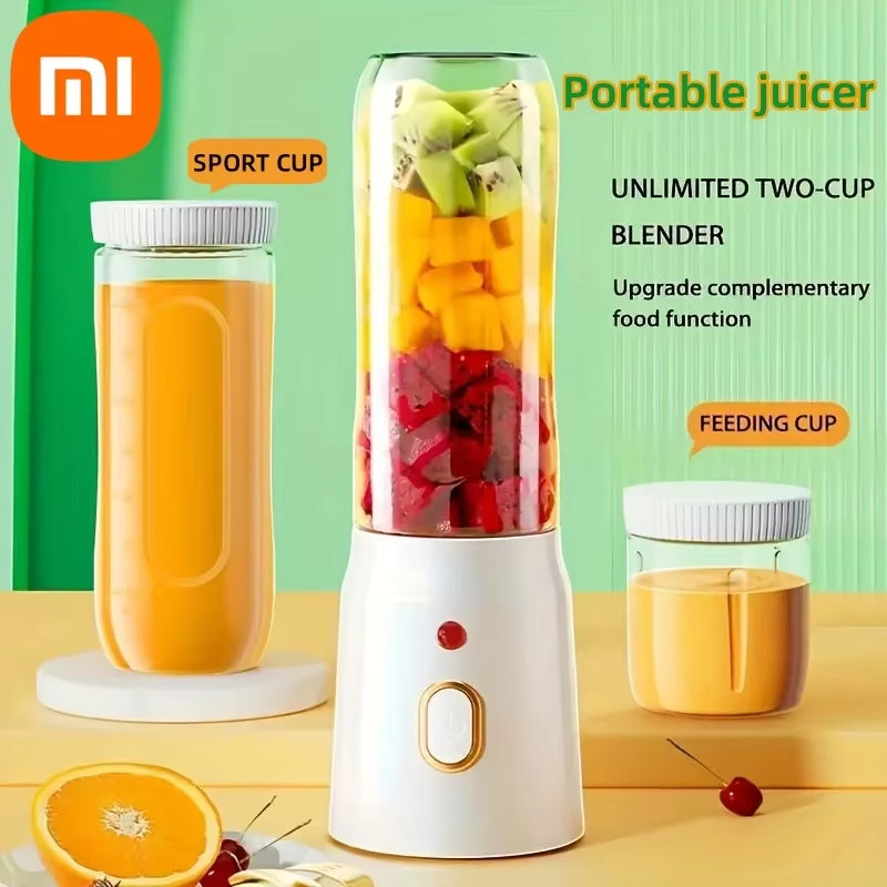 Xiaomi Electric Blender & Juicer – USB Rechargeable, Portable, Multifunctional Fresh Fruit Grinder & Smoothie Maker