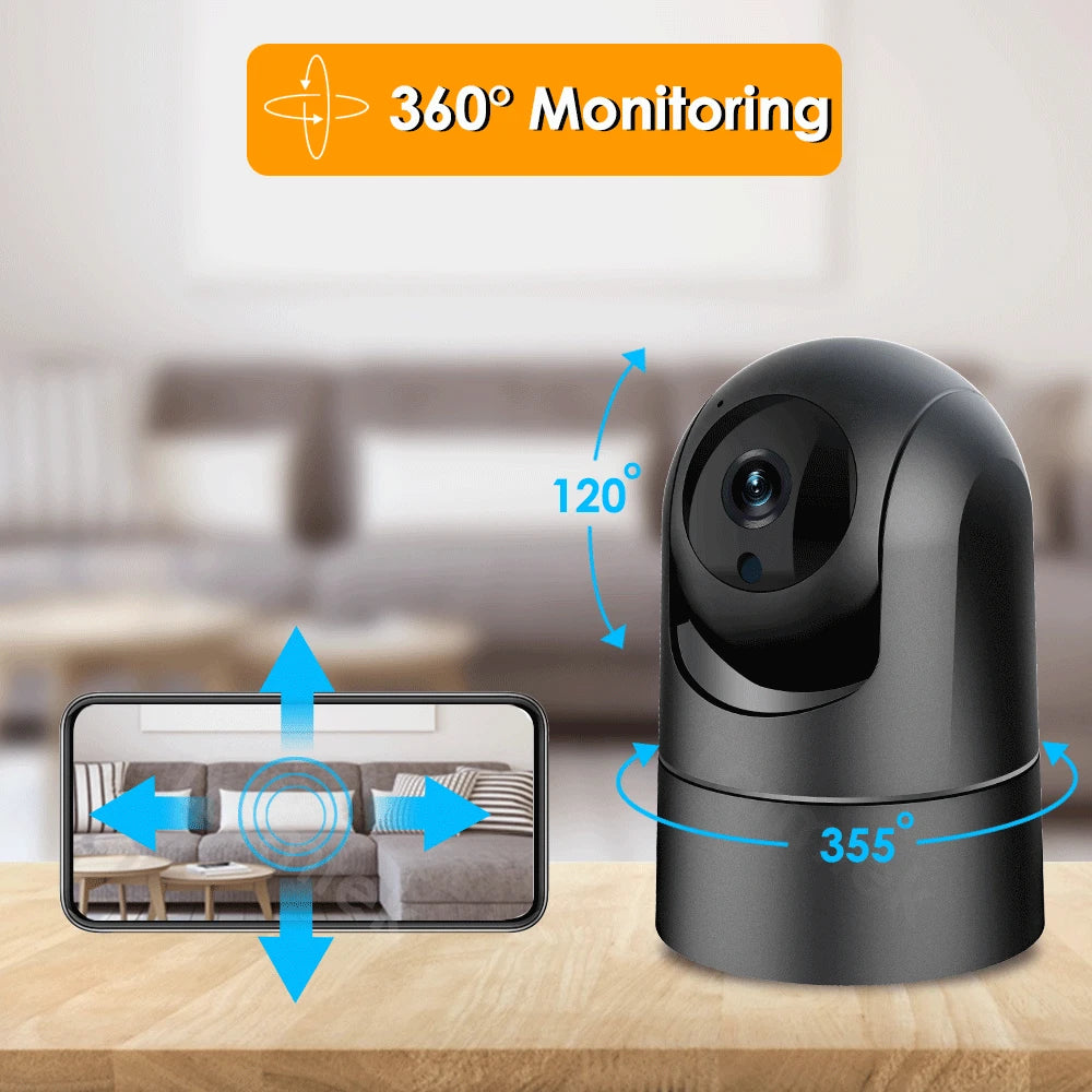 4MP 5G WiFi IP Camera – 2K Baby Monitor, 1080P Mini Indoor CCTV Security Camera with Auto Tracking, Audio & Video Surveillance, Alexa Compatible