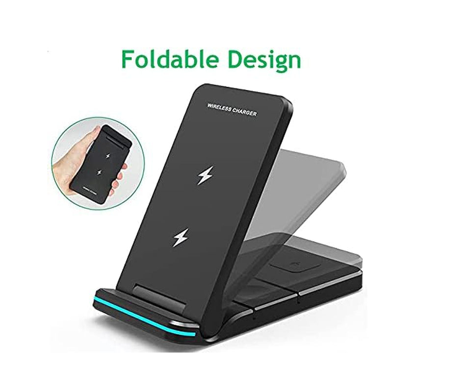 Wireless Charger 3 in 1 Induktive Ladestation 15W Kabellos Ladegerät Mit Adapter